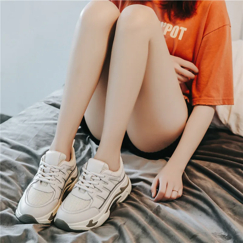 

Athletic Shoes Women's Lightweight Running Shoes 2019 Autumn And Winter New Style Single Shoes Thick Bottomed Online Celebrity B