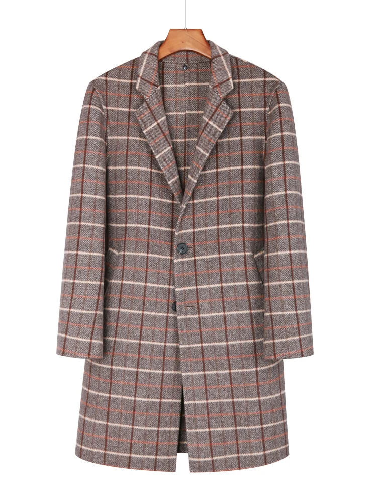 Check Double Faced Wool Coat