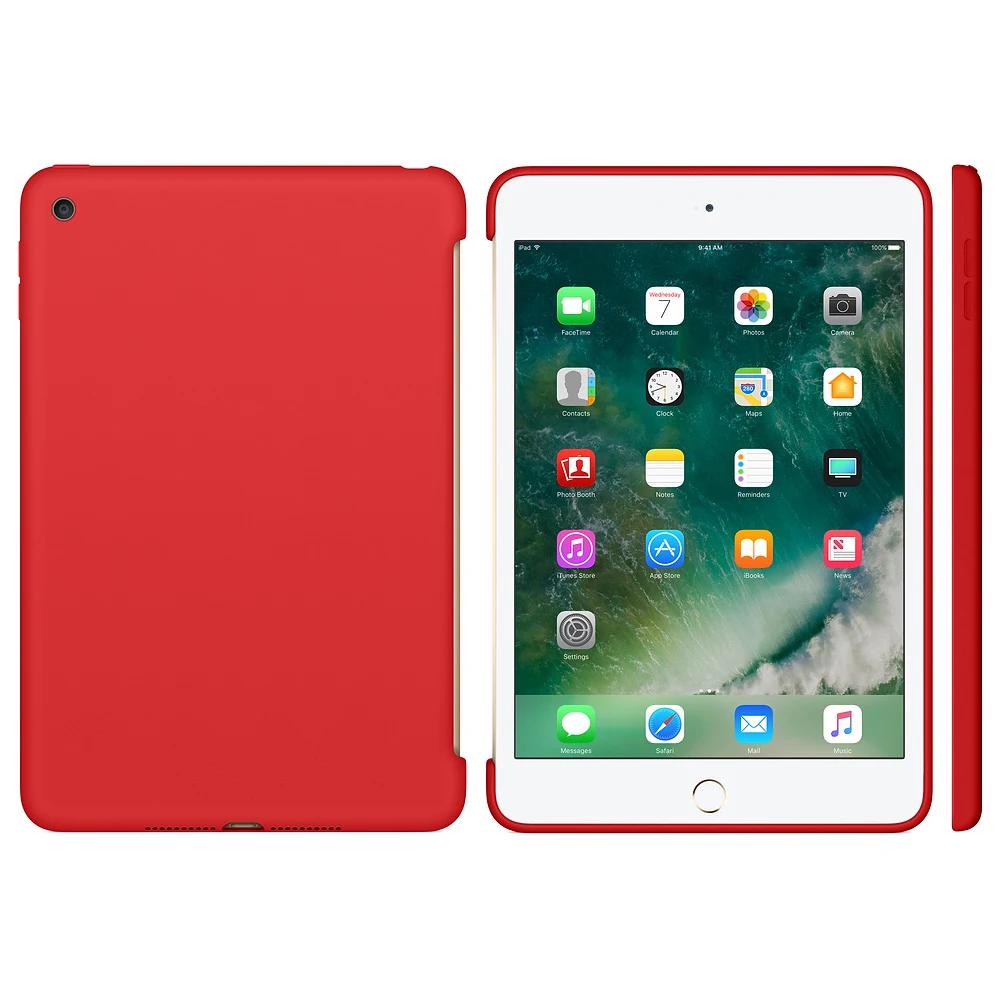 Жидкий силиконовый чехол для ipad mini 5 с логотипом s для apple ipad 7,9 дюймов, силиконовый защитный чехол - Color: Red