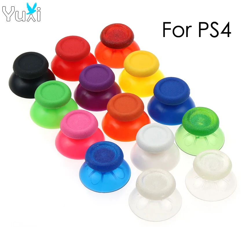 Yuxi 2Pcs 3D Analog Thumbsticks Fungo Cap Parte Di Ricambio Per Ps4 Pro Slim Joystick Cover Grip Caps