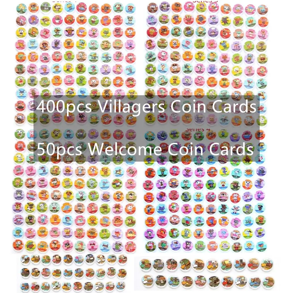 

450pcs Exquisite Animal Crossing Circular Ntag215 Coin Villagers Game Tags Data Collection NFC Game Cards With Plastic Box