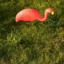 Пластиковые фламинго фигурки искусственные украшения Искусство Свадьба красивый Фламинго орнамент газон двор садовые украшения балкон