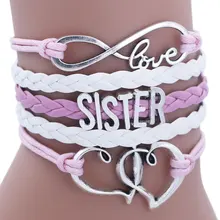 SISTER Kids сердце цепочка браслет для девочек браслеты дружбы ювелирные изделия многослойный браслет с подвесками модное ювелирное изделие