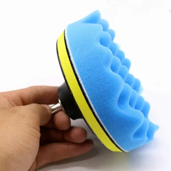 

3-7 Inch 8pcs Buffing Practical Car Sponge Remove Polishing Pad Set Reusable Auto Waxing Disc Washable Cleaning Tool Round Soft