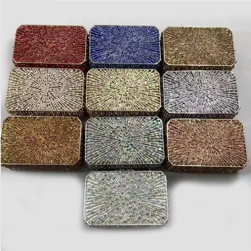 

Роскошная сумка с кристаллами, ручная работа, модная дизайнерская вечерняя сумка, повседневный клатч, Женская сумочка, Свадебный Кошелек для невесты