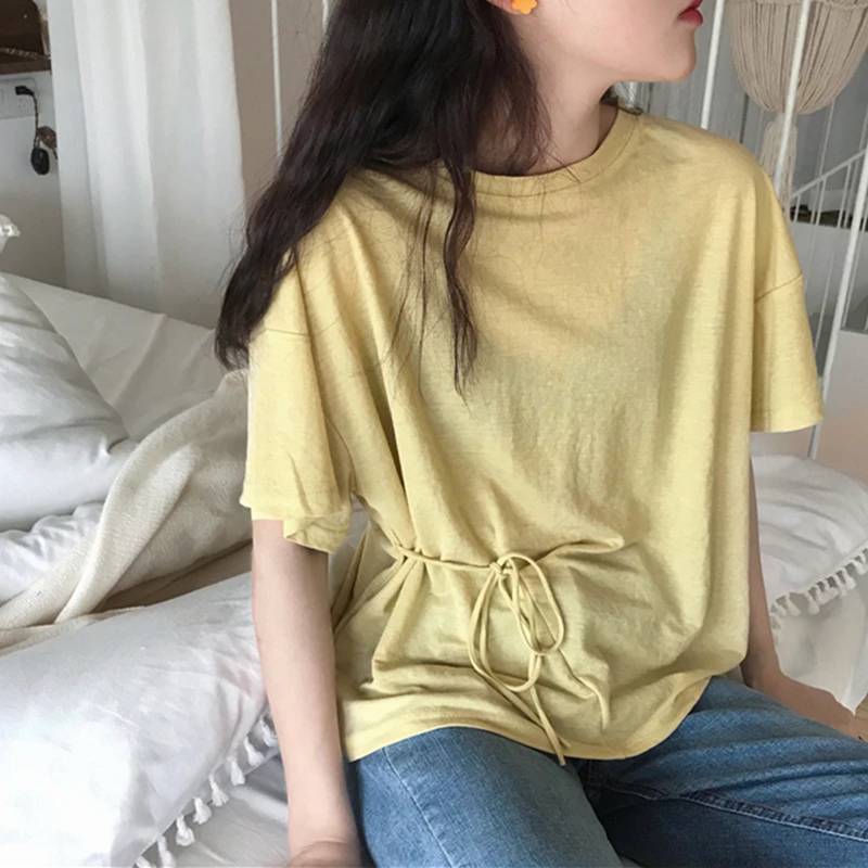 Colorfaith Новинка 2020 женские весенне-летние футболки однотонные разные цвета