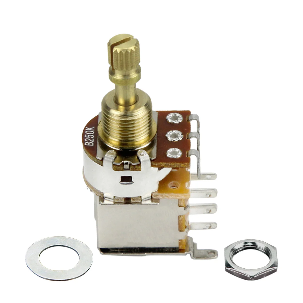 FLEOR 1 Stück Kurzschaft-Push-Push-Potentiometer für E-Gitarre, 500K / 250K, zur Auswahl für Gitarren- und Bass-Teile – Detail 5