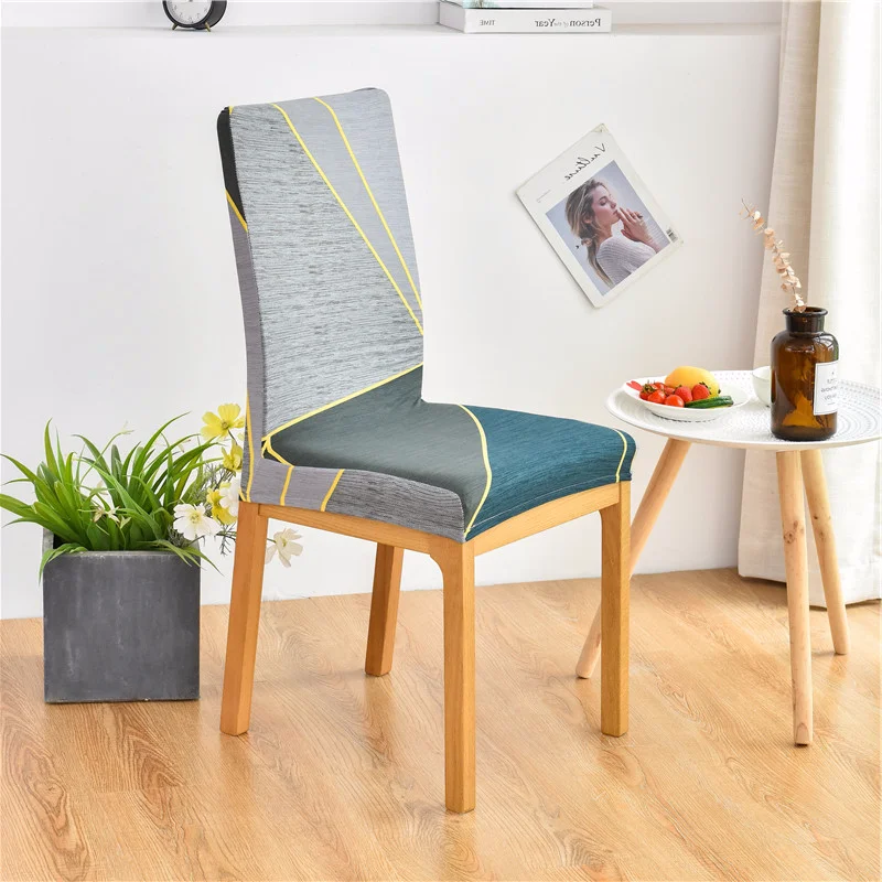 Spandex Chair Covers Geometric Elastic Chair Slipcover Case Protector for Hotel Banquet Wedding Dining Room Decoration 6