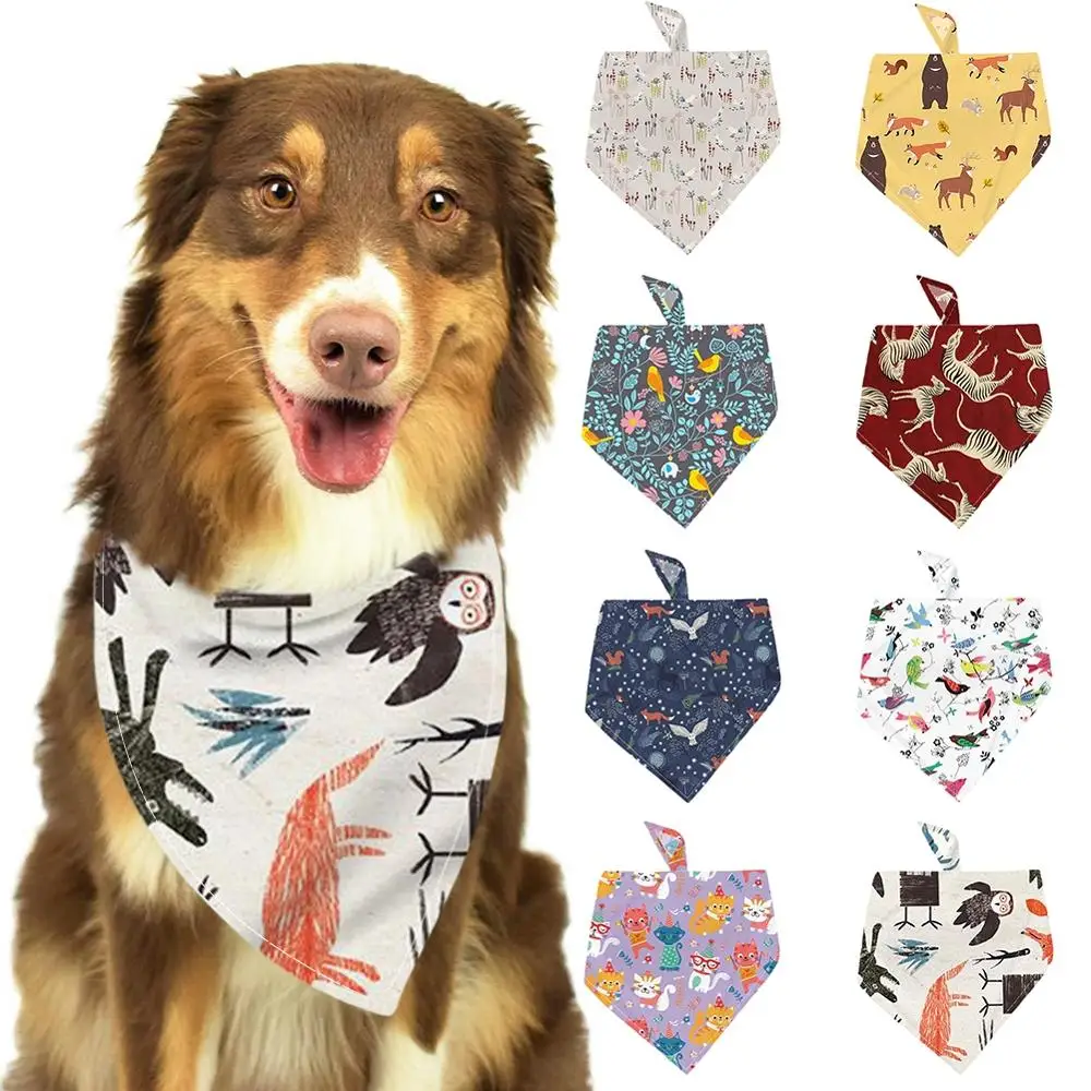 

Cute Printed Adjustable Pet Cat Dog Scarf Towel Soft Neck Collar Neckerchief Tie Bib Bandana Pet Accessories Supplies