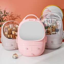 Caja de almacenamiento de cosméticos, cajonera de escritorio, cápsula espacial, a prueba de polvo