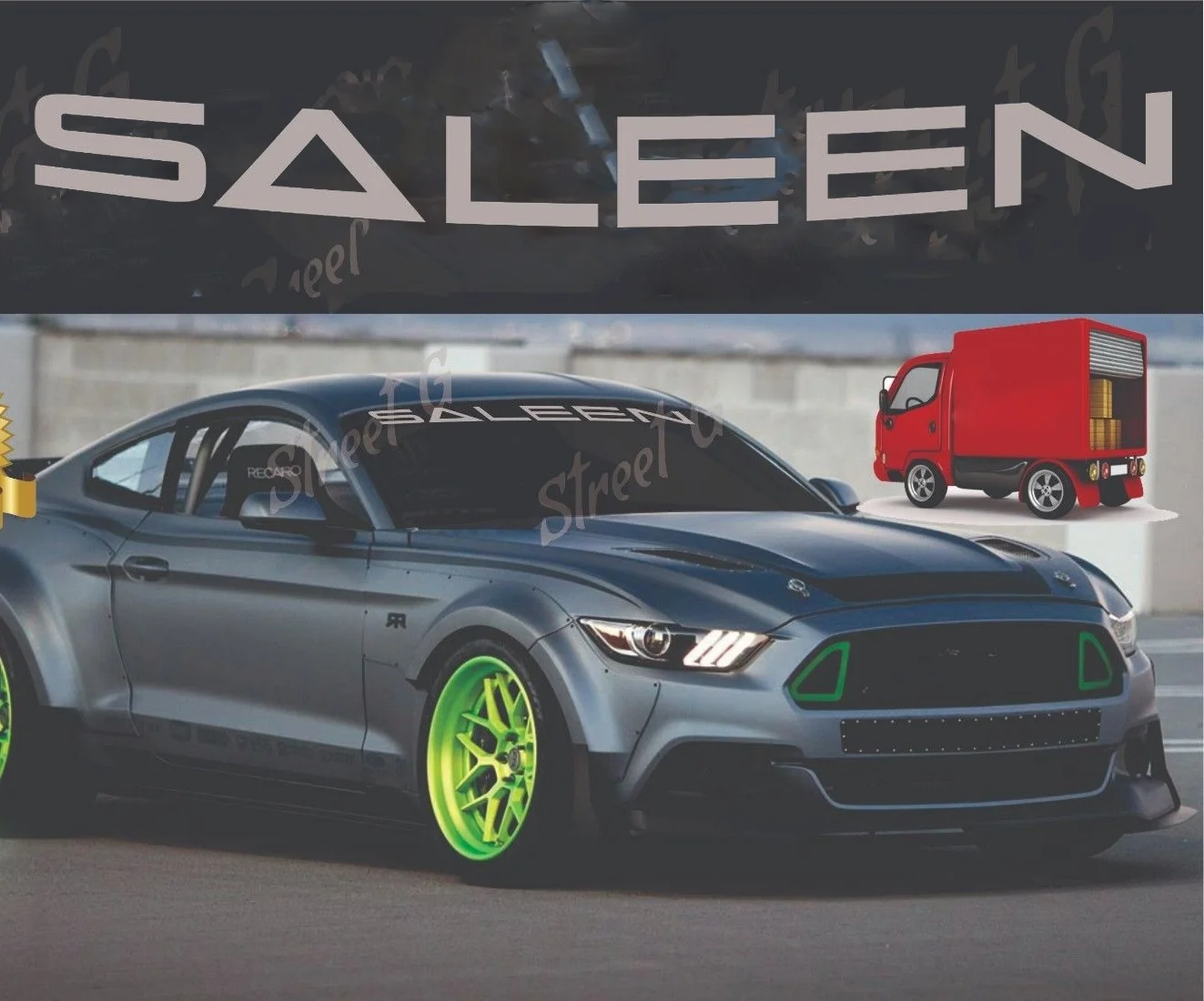 Для Saleen Mustang Challenger Camaro GTX лобовое стекло баннер виниловая наклейка