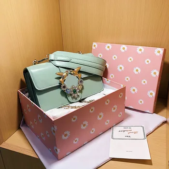 

Gold Bird and Diamond Decoration Crossbody Bag for Women 2020 Fashion Ladies Single Shoulder Messenger Chain Bags Sac Luxe Bolsa