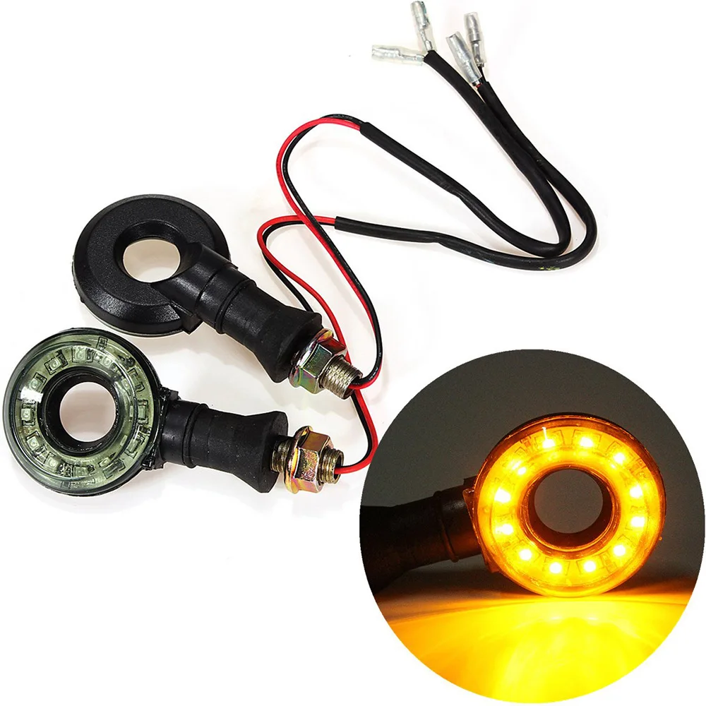 

1 Pair Universal Motorcycle Turn Signal Indicators Round Lamps Direction Motor Indicator Lamp 12 LED With High Quality