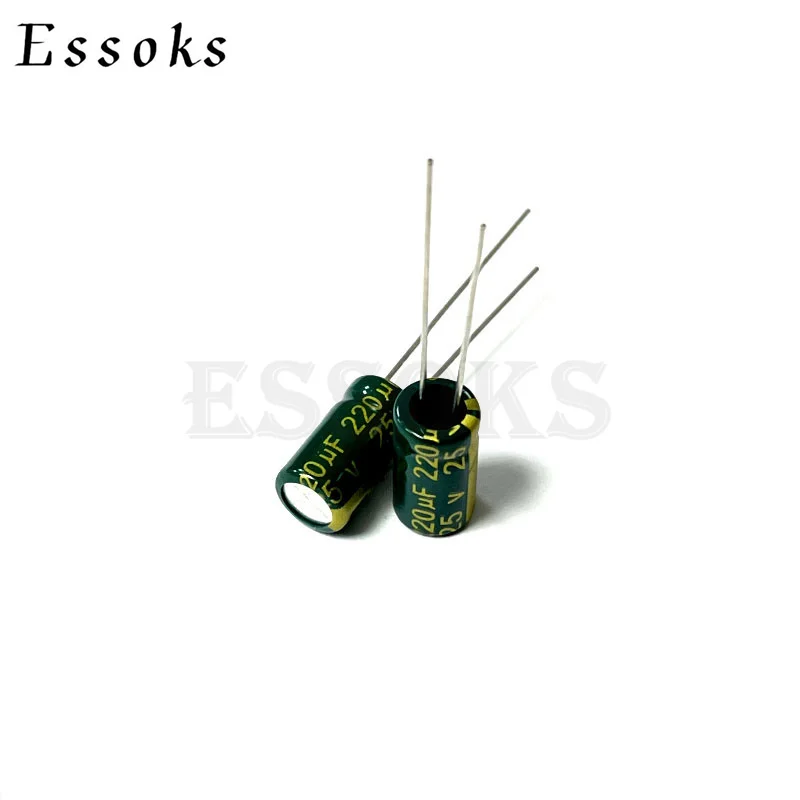 20pcs Electrolytic Capacitor 25v220uf 25v 220uf 6x12 Mm High Frequency