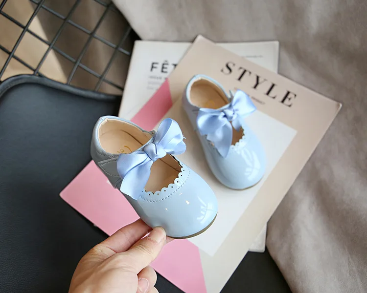 Baby Girls Shoes Patent Leather Princes Shoes Big Bow Mary Janes Party Shoes For Kids Dress Shoe  Autumn Spring Child Baby children's sandals near me