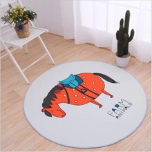 AOVOLL мультяшный круглый милый коврик для дома, гостиной, детской комнаты, ковер для пола, ковер для спальни, современный подвесной ковер