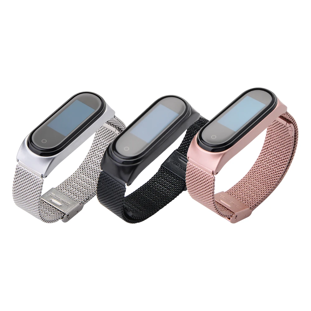 Браслет из нержавеющей стали для Xiaomi Mi band 3 4 сменный металлический браслет xiaomi Band4