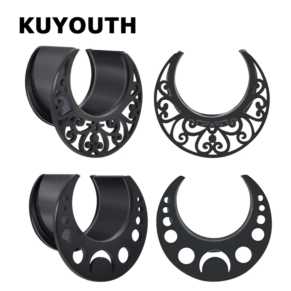 2 шт. туннели-растяжки для ушей с круглым узором |