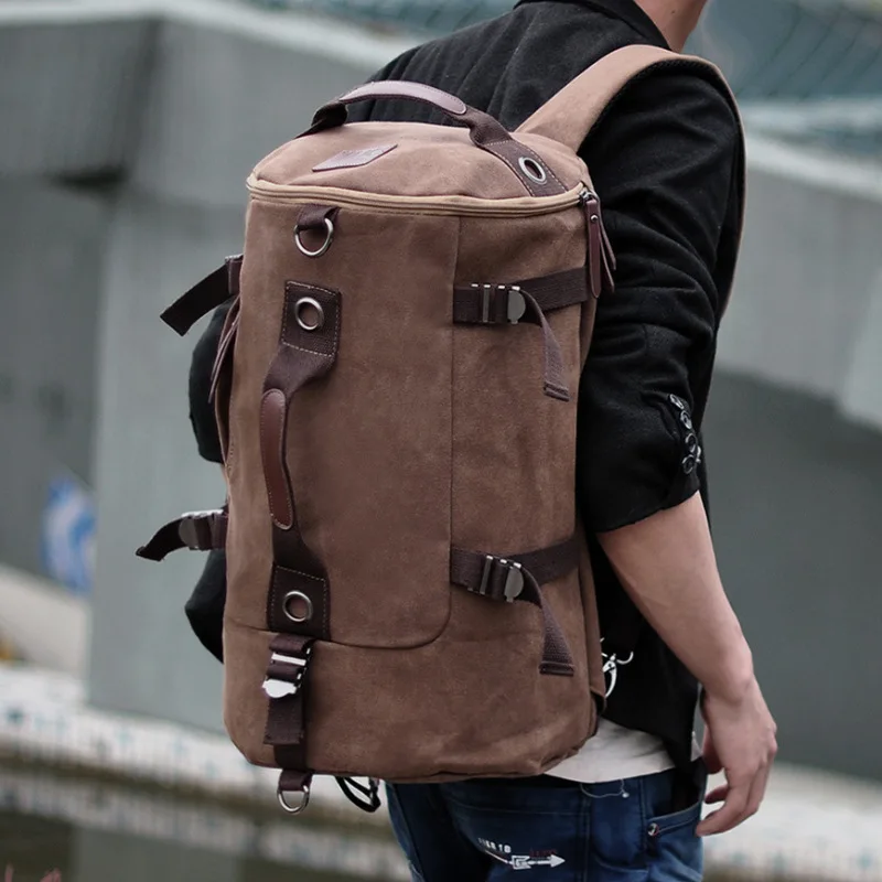 

2019 new jiulin high-quality Korean canvas one shoulder youth travel computer multi-function backpack