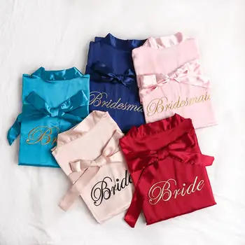 

Wedding Robes Chinese Women Rayon Sleepwear Embroidery Bride Bridesmaid Kimono Bathrobe Dress Sexy charming Sleep Nightshirt