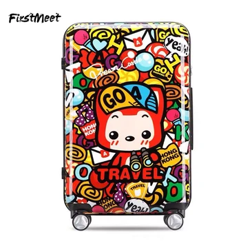

Acant cartoon rolling luggage spinner carry on 20/24 inch anime cute brand boarding children suitcase new products