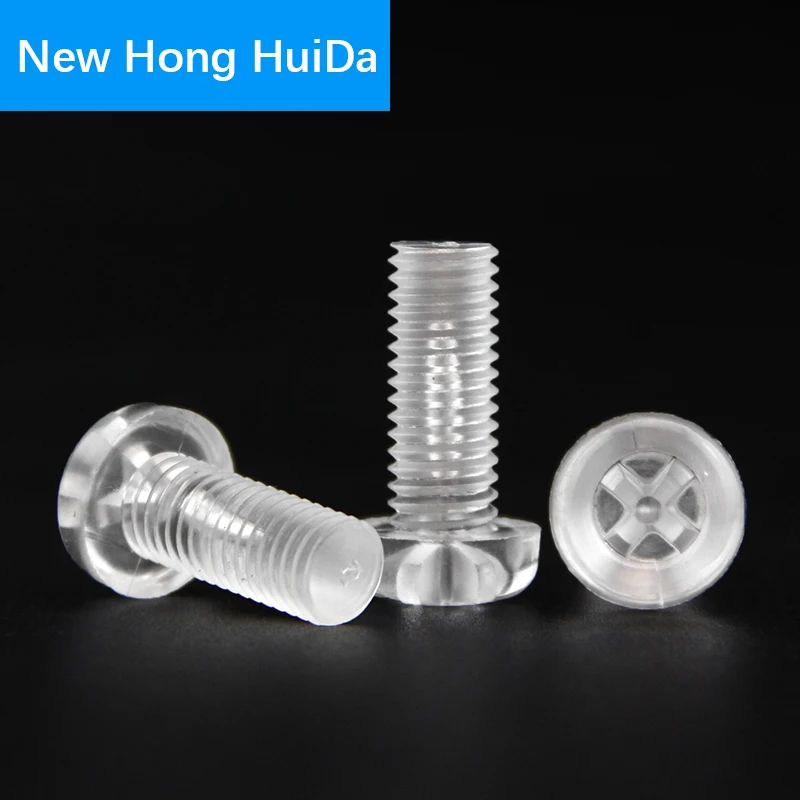 

M3 Phillips Cross Recessed Pan Head Machine Screw Metric Thread Round Transparent Acrylic Insulation Screw Bolt