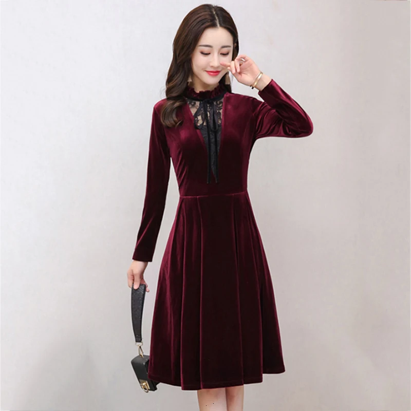

fashion vestidos Long skirts Women dresses Gold velvet Elegant dress for women Party clothes Slender high waist dresses YM136
