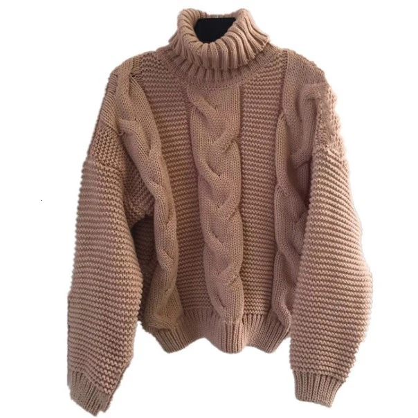 Womens Sweaters Turtleneck Sweater Women Autumn Winter Casual Short Sweater Knitted Pullovers Sweater Female Pull Femme - Цвет: Khaki