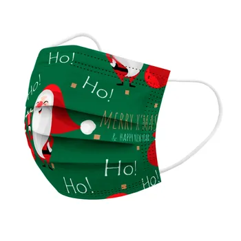 

50pc Mascarillas Adult Disposable Face Mask Christmas Print Mascarilla 3ply Non-woven Ear Loop Cosplay Mask Christmas Mascherine