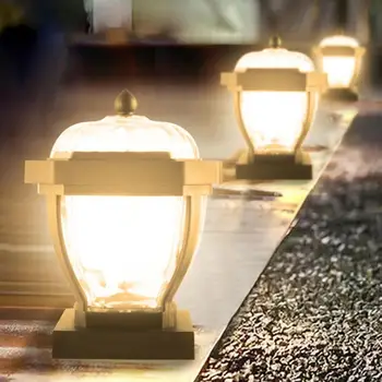 

Solar LED Pillar Lamp Waterproof White Warm Color Outdoor Garden Lawn Light