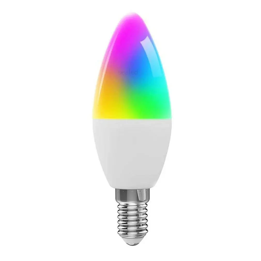 E14 Smart WiFi Light RGB Bulb 5W + C Dimmable LED Light Set Timing Mobile Remote Control Music Rhythm E14 Smart WiFi Light RGB Bulb 5W + C Dimmable LED Light Set Timing Mobile Remote Control Music Rhythm