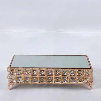

1pcs new hot arrive gold Mirror Round Metal Cake Stand Plate Home Wedding Birthday Party cake stand cake tool New Europe