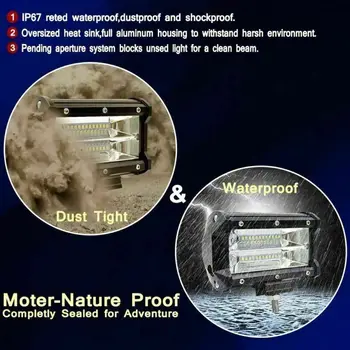 

180° LED Spotlights Parts 2pcs Conversion Car Cool White 5 inch Double