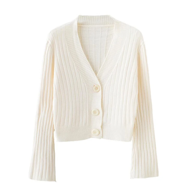 Cute Big Buttoned Cardigan For Ladies-5
