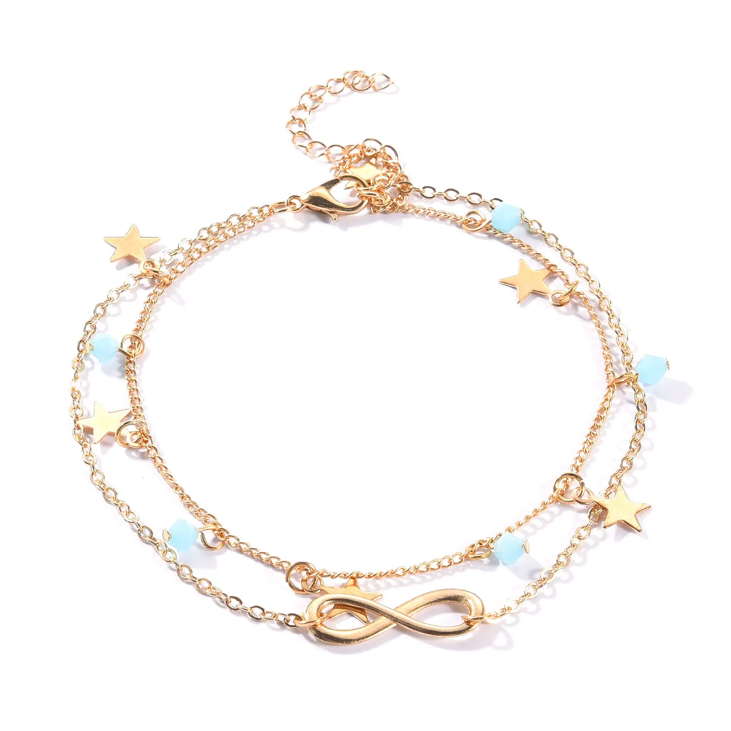 

Europe And America Big Brand Anklet Five-pointed Star Crystal Women's Foot Fashion Spring K070