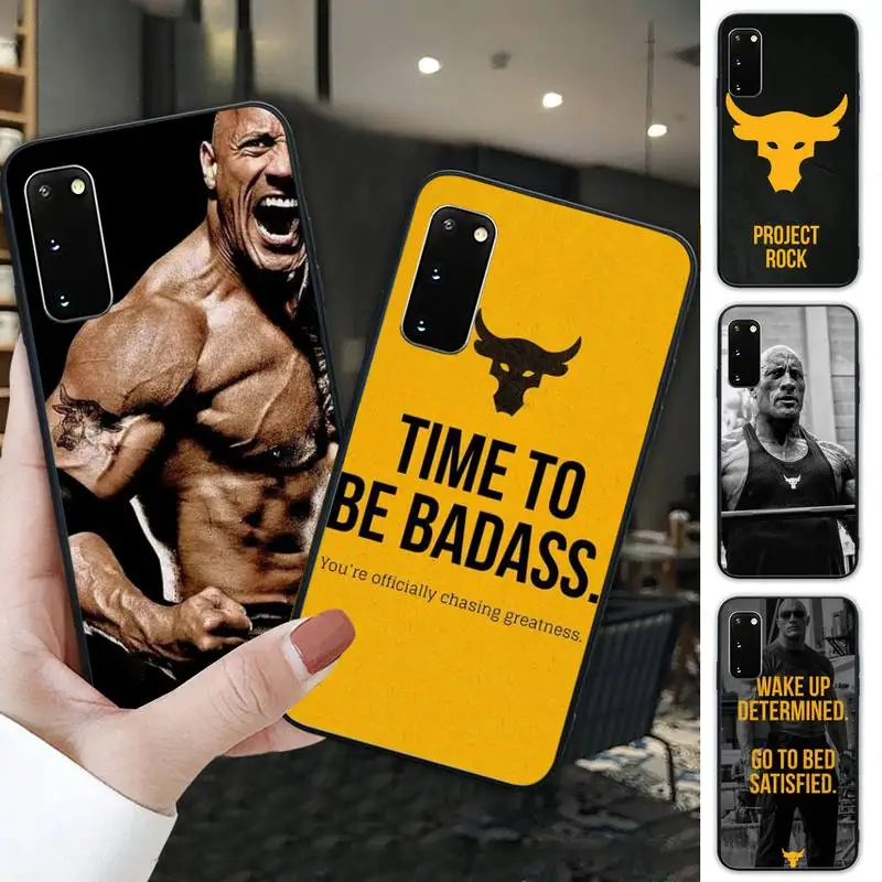 Черный мягкий чехол для телефона The Rock Dwayne Johnson Samsung Galaxy S6 S7 Edge S8 S9 S10 Lite S20 ULTRA Plus