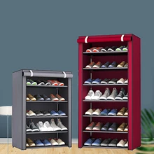 Multi-camada simples armário de sapato diy montado espaço-economia sapato organizador prateleira casa dormitório armário de armazenamento à prova de poeira sapatos rack