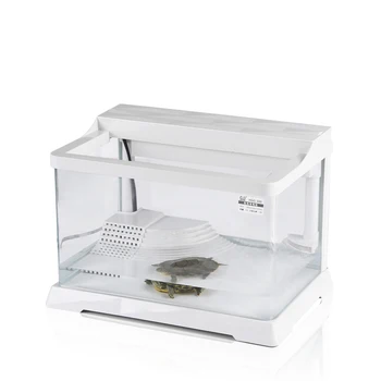 

Creative Turtle Tank with Special Amphibious for Drying Turtles, Villas, Glass, Small Fish s Reptile Home