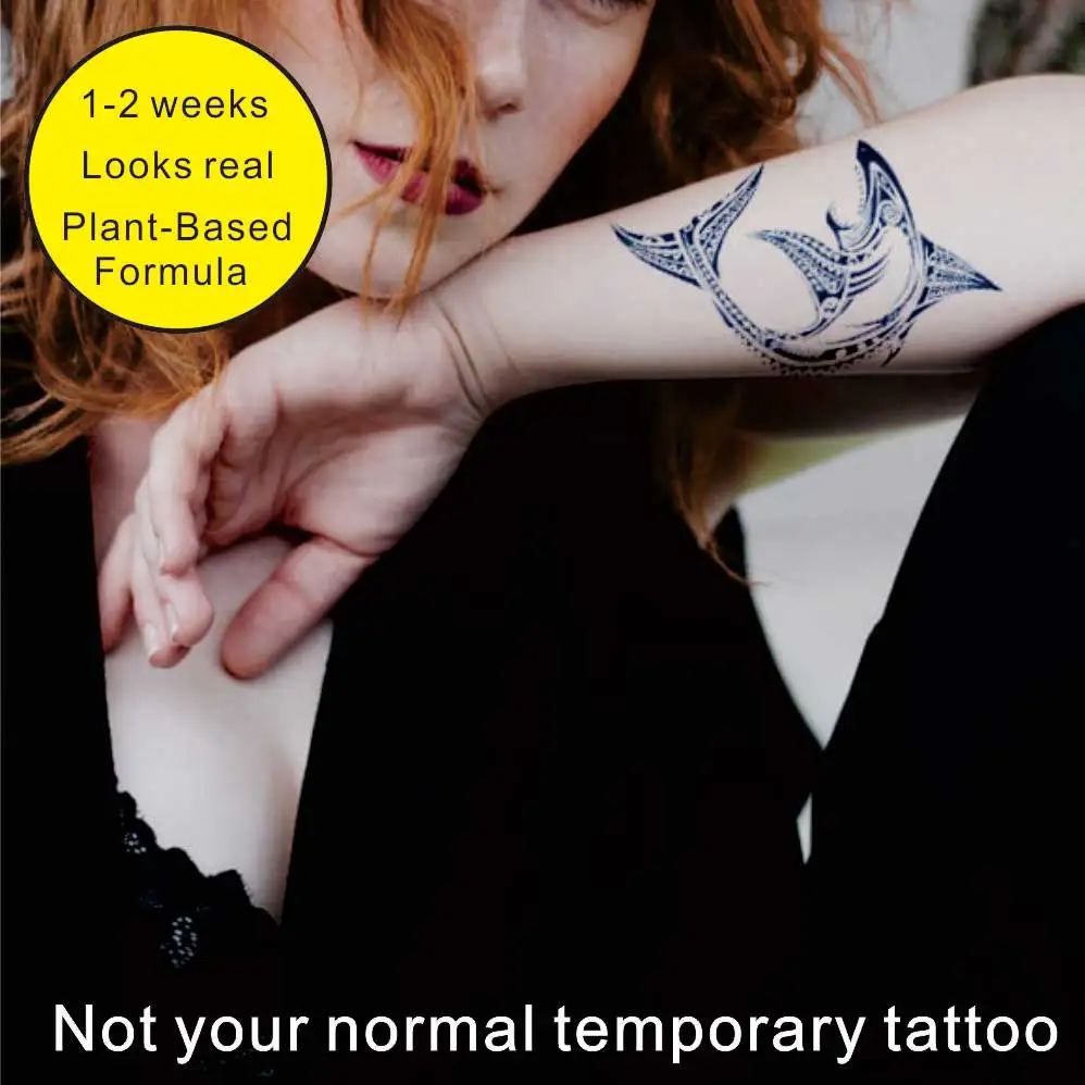 CWP GZ266 Shark and Whale Semi Permanent Inbox Tattoos for your body art | Красота и здоровье