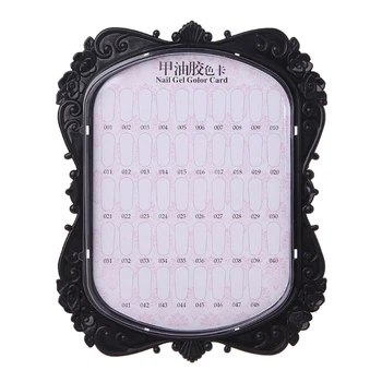 

48 Color Cards Nail Art Tips Chart Display Rack Polish Palette Stand Showing DIY