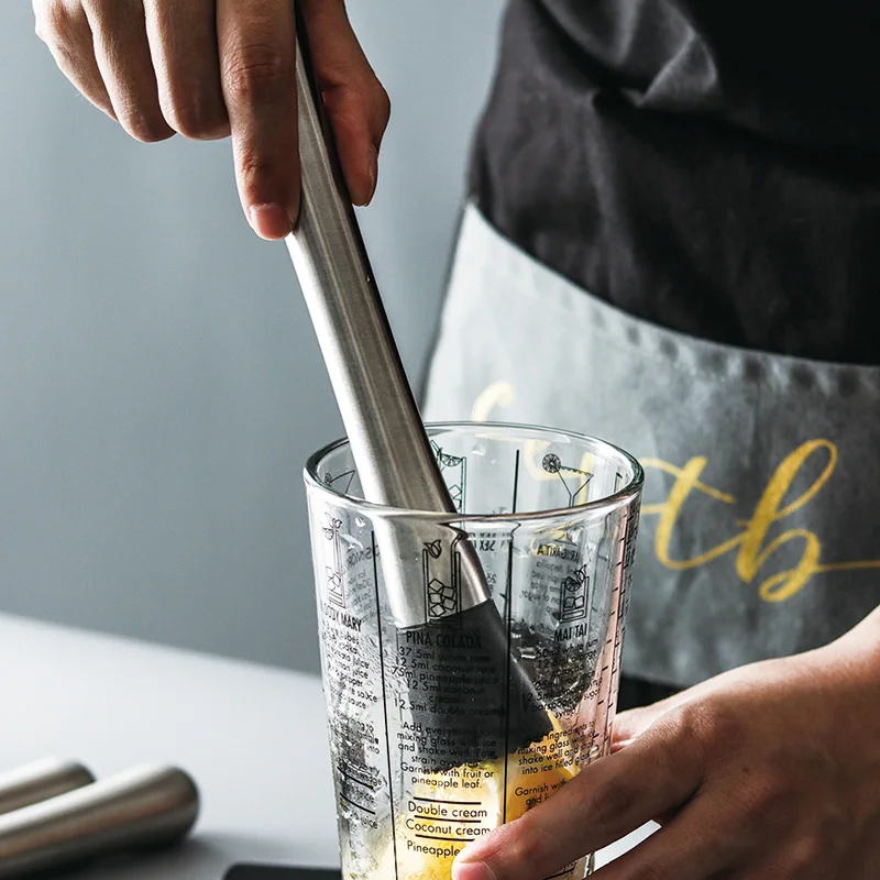 

Bar Cocktail Muddler Mojito Stainless Steel Bar Mixer Barware DIY Drink Fruit Muddler Crushed Ice Barware Bar Tool Accessories