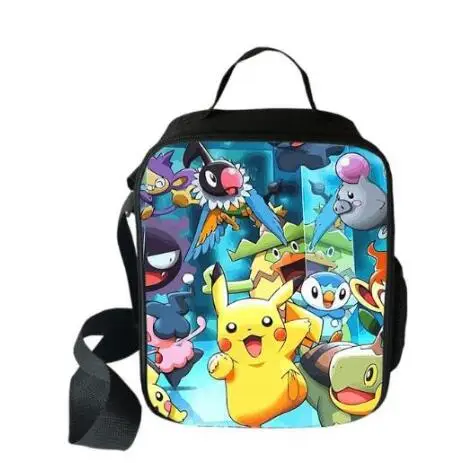 Сумка-холодильник с покемоном Haunter Eevee, сумка для ланча, мультяшная, для девочек, портативная, термальная, для еды, сумки для пикника, для школы, для детей, для мальчиков, Ланч-бокс, сумка - Цвет: picture color