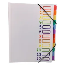 A4 папка для файлов 12 страниц, канцелярские принадлежности для документов, Радужный школьный органайзер, держатель, подарки, Портативный ПП, для хранения в офисе, с прорезями, карманы