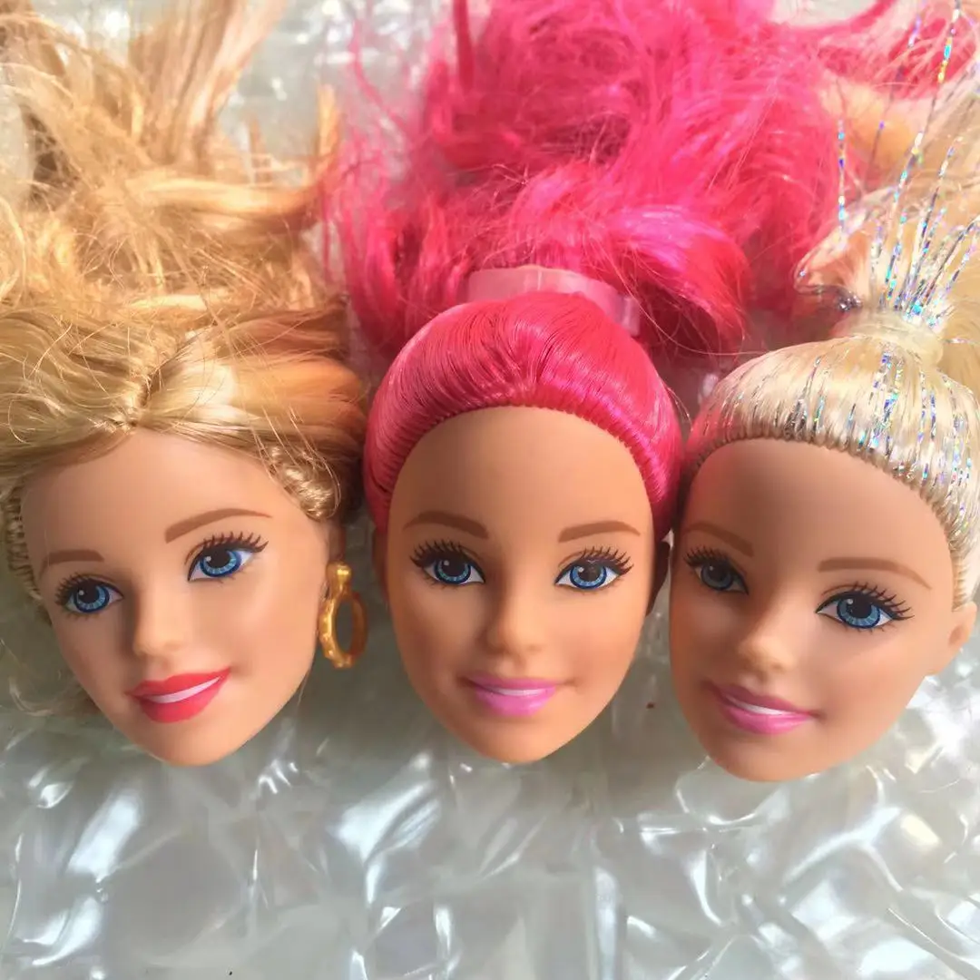 Коллекция выбрать стиль идеальные куклы головы серебряные волосы джутовые красные волосы куклы аксессуары девочка DIY туалетный принцесса игрушка куклы головы
