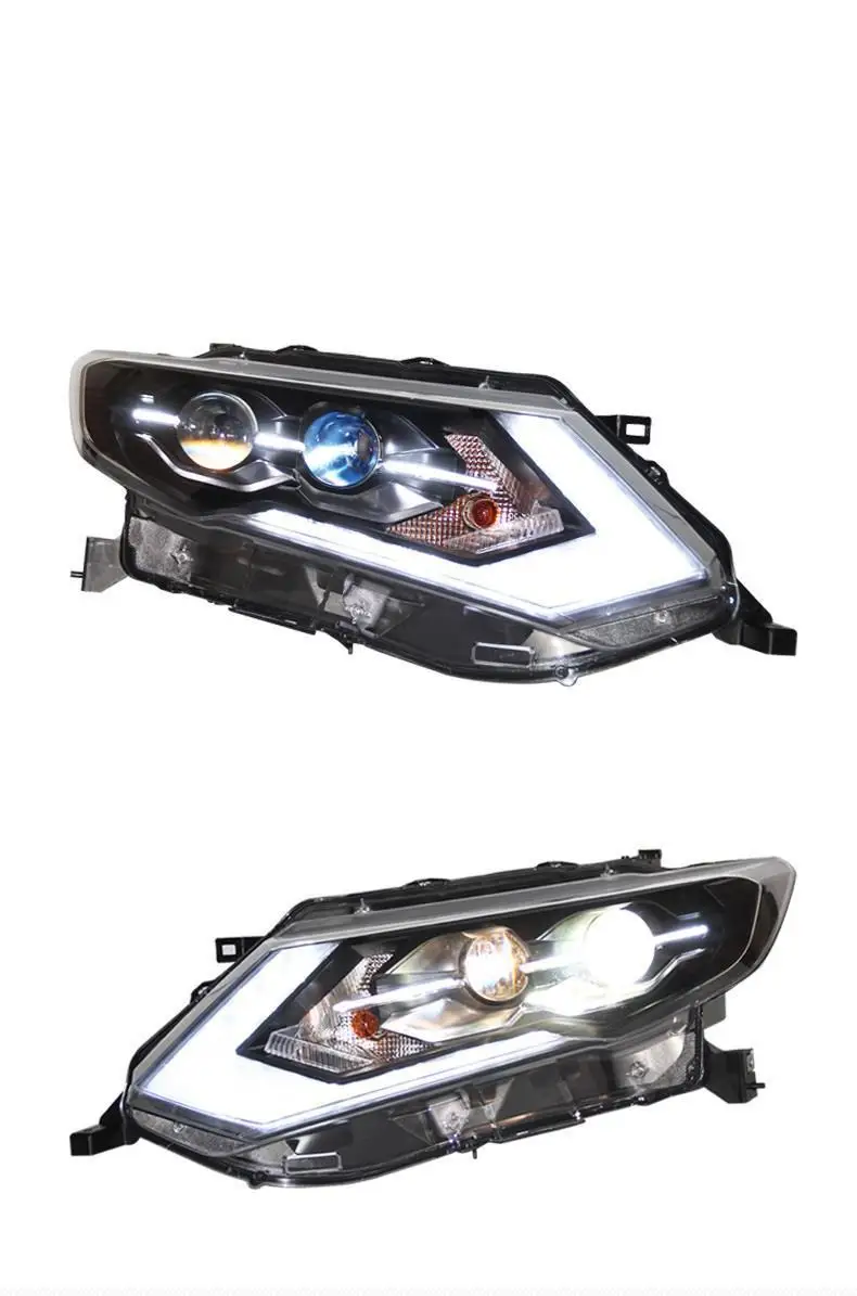 Luces дневные ходовые наружные Neblineros Para Авто Cob Автомобильные светодиодные фары Drl Автомобильные фары в сборе 17 для Nissan X-TRAIL