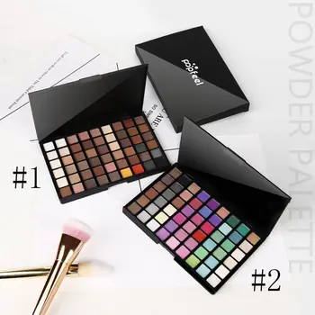 

POPFEEL 54 Colors Nude Smoky Colors Matte Eye Shadow Waterproof Pigments Warm Color Shimmer Glitter Eyeshadow Palette Makeup DF