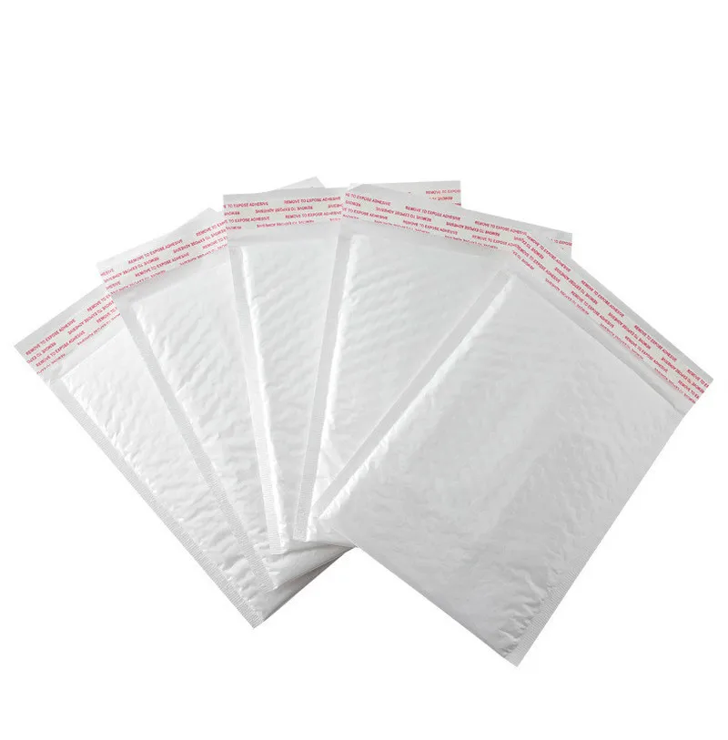 10PCS 16*16cm White Foam Envelope Bag Mailers Padded Shipping Envelope With Bubble Mailing Bag Christmas Package Gift Holders