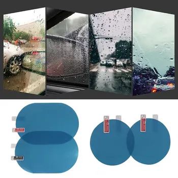 

New 2 Pcs/Set Car Mirror Window Clear Film Anti Fog Car Rearview Mirror Protective Film Waterproof Car Sticker Tool Set