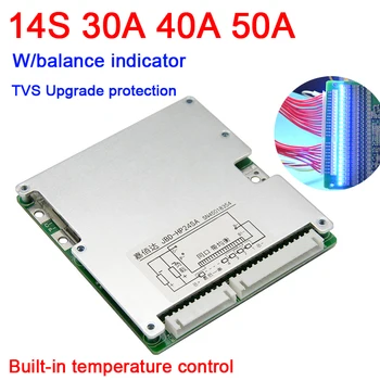 

14S 48V 50A 40A 30A Li-ion lithium battery protection board BMS batteries lipo Liion W/ LED balance indicator 13S 10S 7S 24V 36V