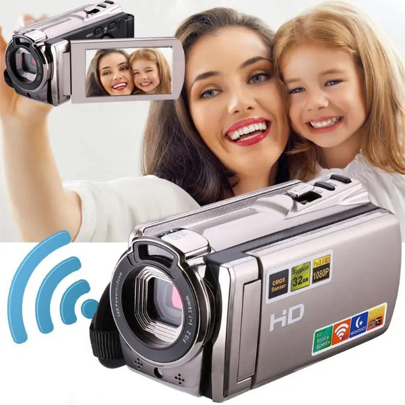 1080P Usb2.0 умный беспроводной Wifi Dvr Hdv-6052Sr 3 дюйма 16X Wi-Fi Цифровая ИК камера ночного видения Hd 1080P 8Mp видеокамера